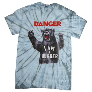 Funny Danger Im Hugger Bear Sun Nerd Geek Graphic Tie-Dye T-Shirt