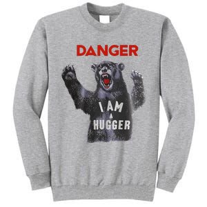 Funny Danger Im Hugger Bear Sun Nerd Geek Graphic Tall Sweatshirt