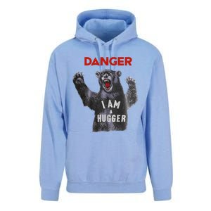 Funny Danger Im Hugger Bear Sun Nerd Geek Graphic Unisex Surf Hoodie