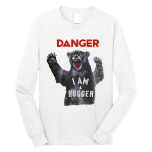 Funny Danger Im Hugger Bear Sun Nerd Geek Graphic Long Sleeve Shirt