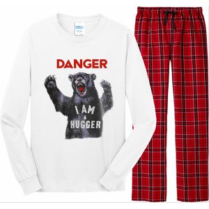 Funny Danger Im Hugger Bear Sun Nerd Geek Graphic Long Sleeve Pajama Set