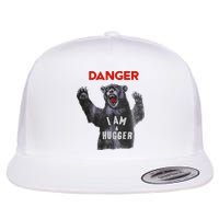 Funny Danger Im Hugger Bear Sun Nerd Geek Graphic Flat Bill Trucker Hat