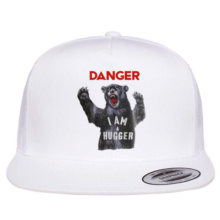 Funny Danger Im Hugger Bear Sun Nerd Geek Graphic Flat Bill Trucker Hat