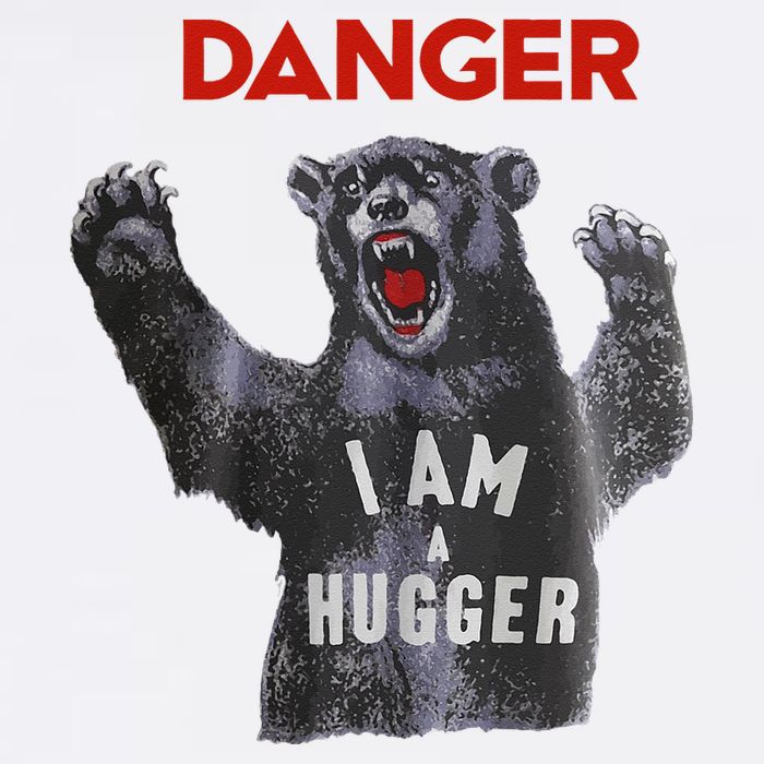 Funny Danger Im Hugger Bear Sun Nerd Geek Graphic Flat Bill Trucker Hat