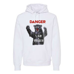 Funny Danger Im Hugger Bear Sun Nerd Geek Graphic Premium Hoodie