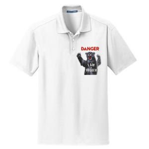 Funny Danger Im Hugger Bear Sun Nerd Geek Graphic Dry Zone Grid Polo