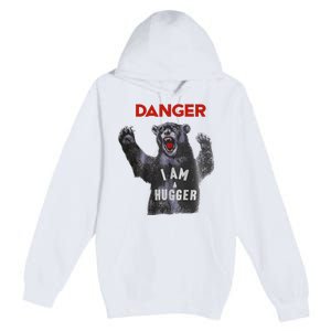 Funny Danger Im Hugger Bear Sun Nerd Geek Graphic Premium Pullover Hoodie