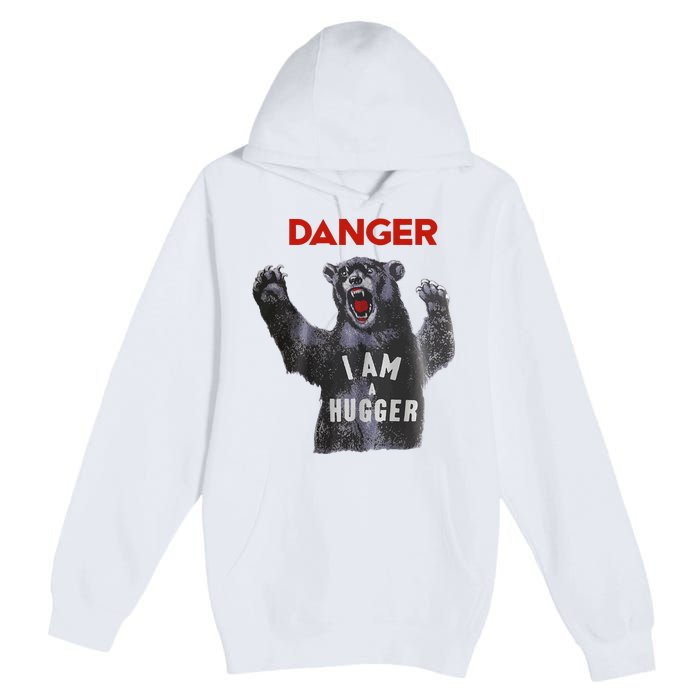 Funny Danger Im Hugger Bear Sun Nerd Geek Graphic Premium Pullover Hoodie