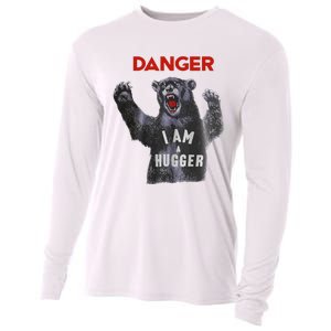 Funny Danger Im Hugger Bear Sun Nerd Geek Graphic Cooling Performance Long Sleeve Crew