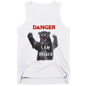 Funny Danger Im Hugger Bear Sun Nerd Geek Graphic Tank Top