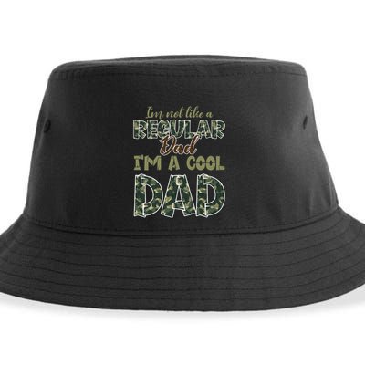 Father's Day I'm Not Like A Regular Dad I'm A Cool Dad Camo Sustainable Bucket Hat
