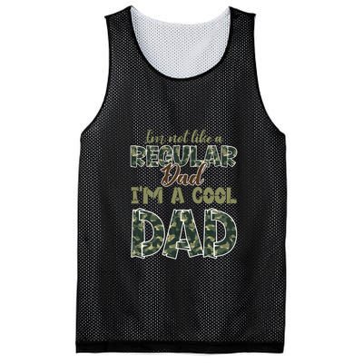 Father's Day I'm Not Like A Regular Dad I'm A Cool Dad Camo Mesh Reversible Basketball Jersey Tank