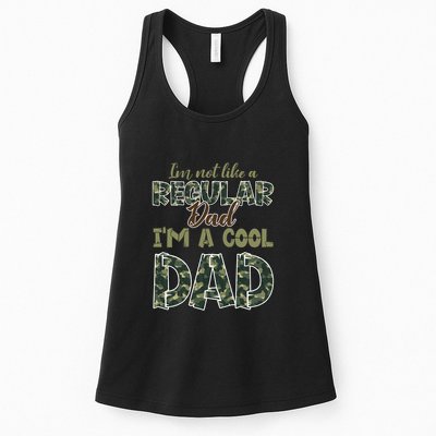 Father's Day I'm Not Like A Regular Dad I'm A Cool Dad Camo Womens Tank Top