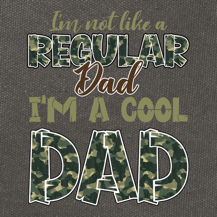 Father's Day I'm Not Like A Regular Dad I'm A Cool Dad Camo Cotton Canvas Backpack