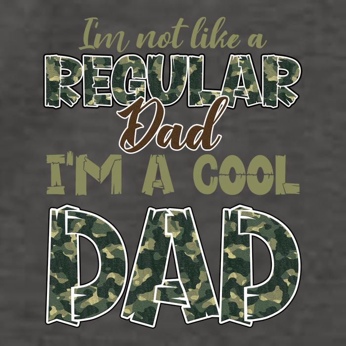 Father's Day I'm Not Like A Regular Dad I'm A Cool Dad Camo Vector Backpack