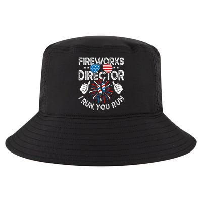 Fireworks Director If I Run You Run Funny 4th of July Cool Comfort Performance Bucket Hat