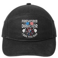 Fireworks Director If I Run You Run Funny 4th of July 7-Panel Snapback Hat