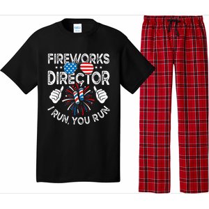 Fireworks Director If I Run You Run Funny 4th of July Pajama Set