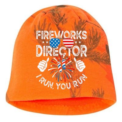 Fireworks Director If I Run You Run Funny 4th of July Kati - Camo Knit Beanie