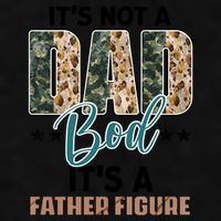 Father's Day It's Not A Dad Bod It's A Father Figure Camo Ladies PosiCharge Tri-Blend Wicking Tank