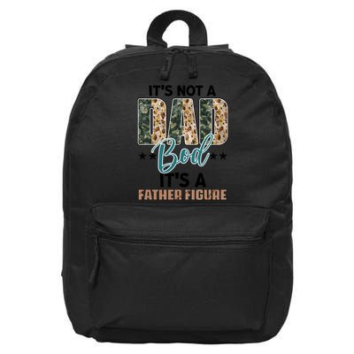 Father's Day It's Not A Dad Bod It's A Father Figure Camo 16 in Basic Backpack