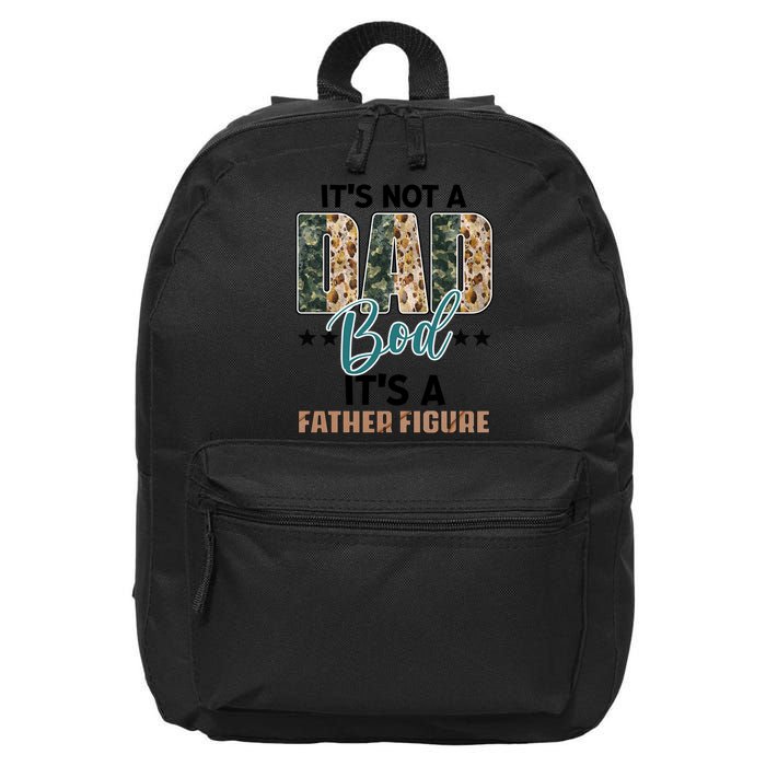Father's Day It's Not A Dad Bod It's A Father Figure Camo 16 in Basic Backpack