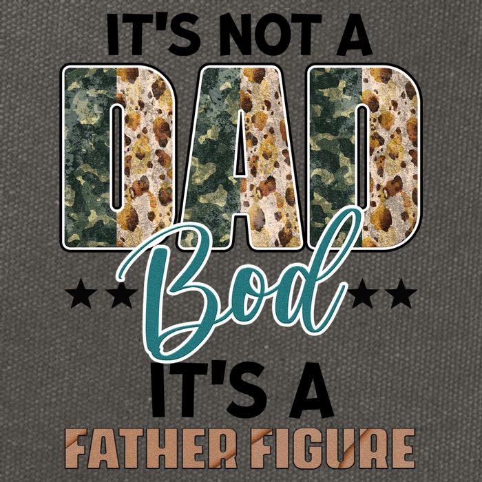 Father's Day It's Not A Dad Bod It's A Father Figure Camo Cotton Canvas Backpack
