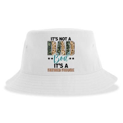 Father's Day It's Not A Dad Bod It's A Father Figure Camo Sustainable Bucket Hat