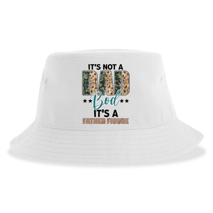 Father's Day It's Not A Dad Bod It's A Father Figure Camo Sustainable Bucket Hat