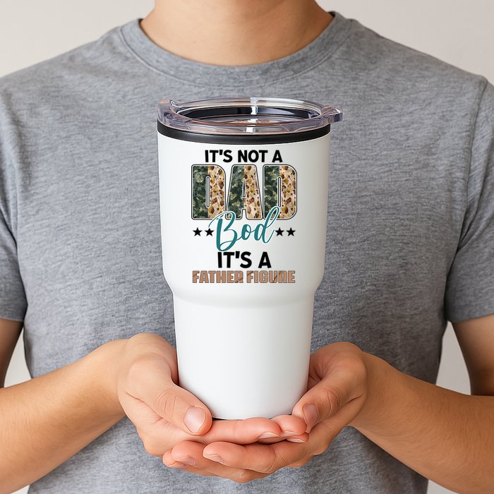 Father's Day It's Not A Dad Bod It's A Father Figure Camo Tumbler