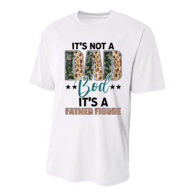 Father's Day It's Not A Dad Bod It's A Father Figure Camo Youth Performance Sprint T-Shirt