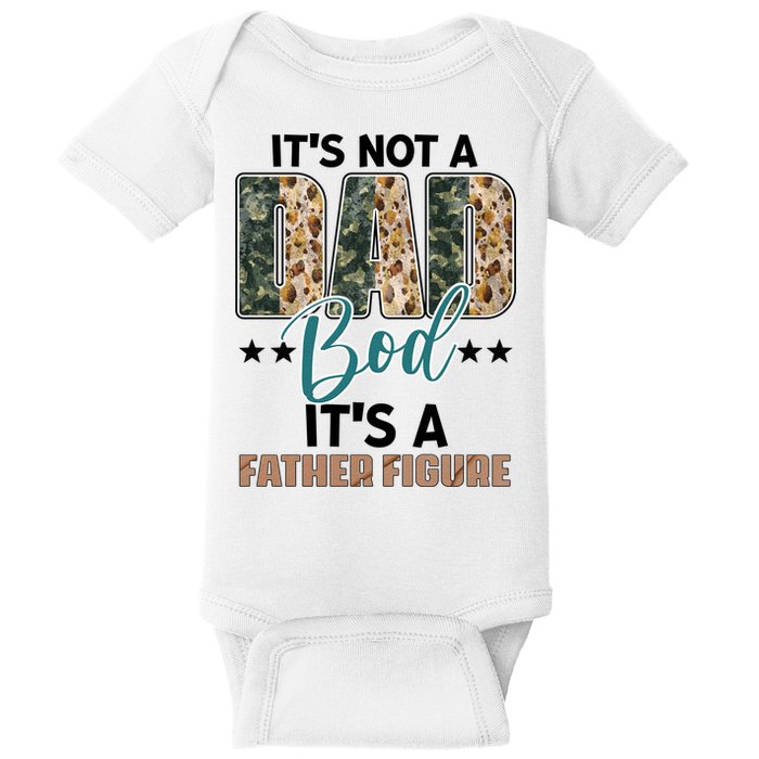 Father's Day It's Not A Dad Bod It's A Father Figure Camo Baby Bodysuit
