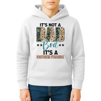 Father's Day It's Not A Dad Bod It's A Father Figure Camo Kids Hoodie