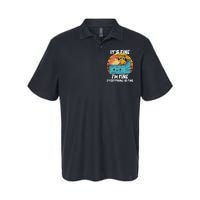 Funny Dumpster Its Fine IM Fine Everything Is Fine Dog Meme Softstyle Adult Sport Polo