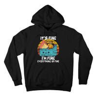 Funny Dumpster Its Fine IM Fine Everything Is Fine Dog Meme Tall Hoodie