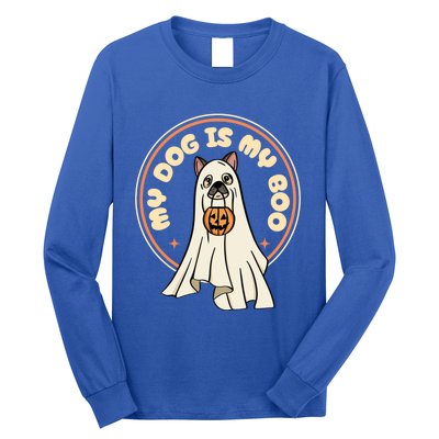 Funny Dog Is My Boo Halloween Ghost Dog Lover Costume Cool Gift Long Sleeve Shirt