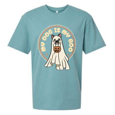 Funny Dog Is My Boo Halloween Ghost Dog Lover Costume Cool Gift Sueded Cloud Jersey T-Shirt