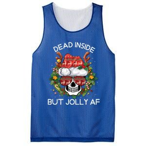 Funny Dead Inside But Jolly Af Skull Santa Christmas Party Meaningful Gift Mesh Reversible Basketball Jersey Tank