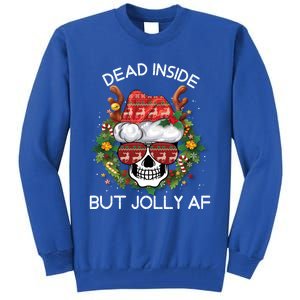 Funny Dead Inside But Jolly Af Skull Santa Christmas Party Meaningful Gift Tall Sweatshirt