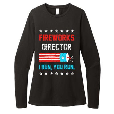 Fireworks Director I Run You Run Funny 4th Of July Womens CVC Long Sleeve Shirt