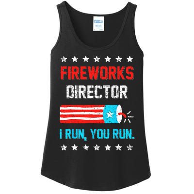 Fireworks Director I Run You Run Funny 4th Of July Ladies Essential Tank