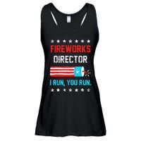 Fireworks Director I Run You Run Funny 4th Of July Ladies Essential Flowy Tank