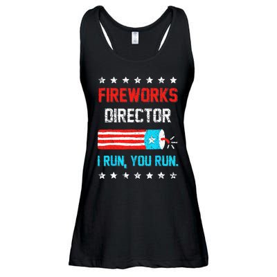 Fireworks Director I Run You Run Funny 4th Of July Ladies Essential Flowy Tank