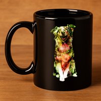 Figherfighter Dog Illustration 11oz C Handle Ceramic Mug