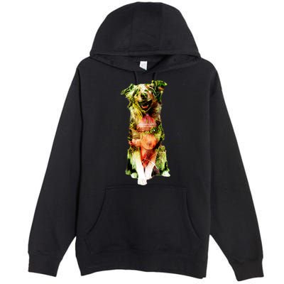 Figherfighter Dog Illustration Premium Pullover Hoodie