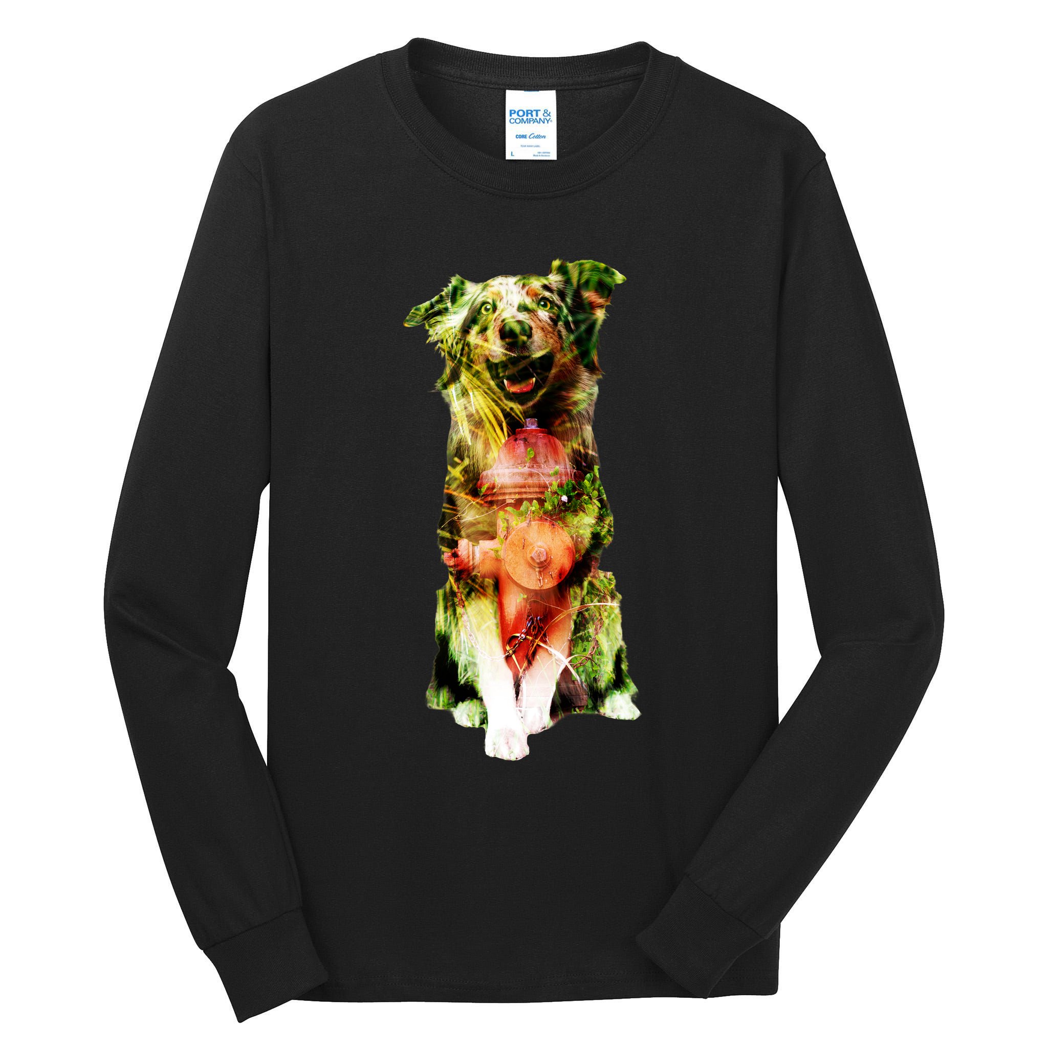 Figherfighter Dog Illustration Tall Long Sleeve T-Shirt