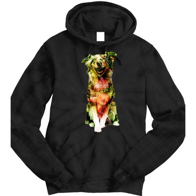 Figherfighter Dog Illustration Tie Dye Hoodie