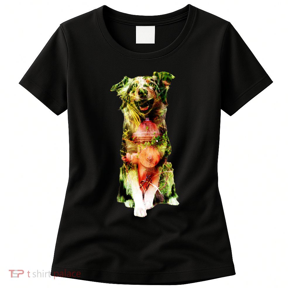 Figherfighter Dog Illustration Womens T-Shirt