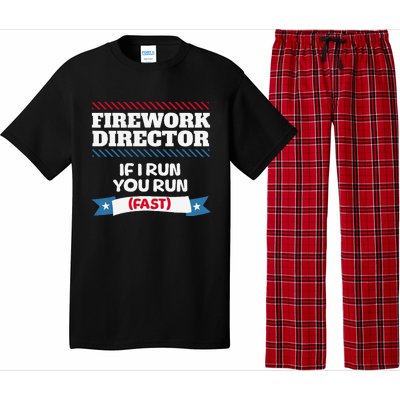 Fireworks Director If I Run You Run July 4th Independence Pajama Set