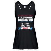 Fireworks Director If I Run You Run July 4th Independence Ladies Essential Flowy Tank